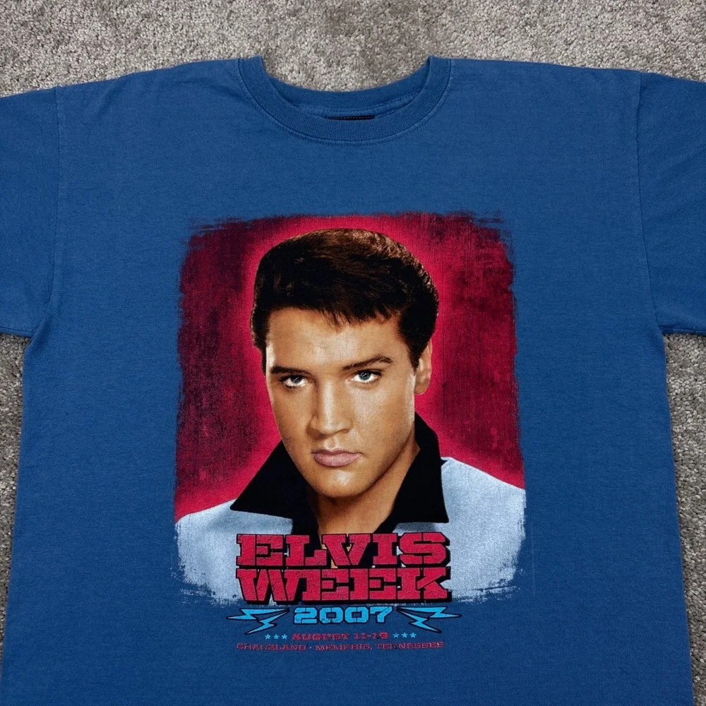 Vintage 2007 Elvis Presley Elvis Week Graceland Memphis T Shirt Medium